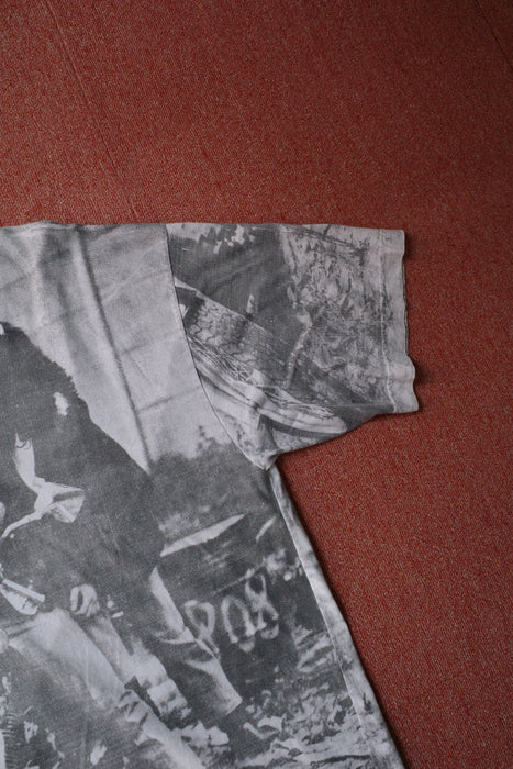 biker photo allover pattern tee