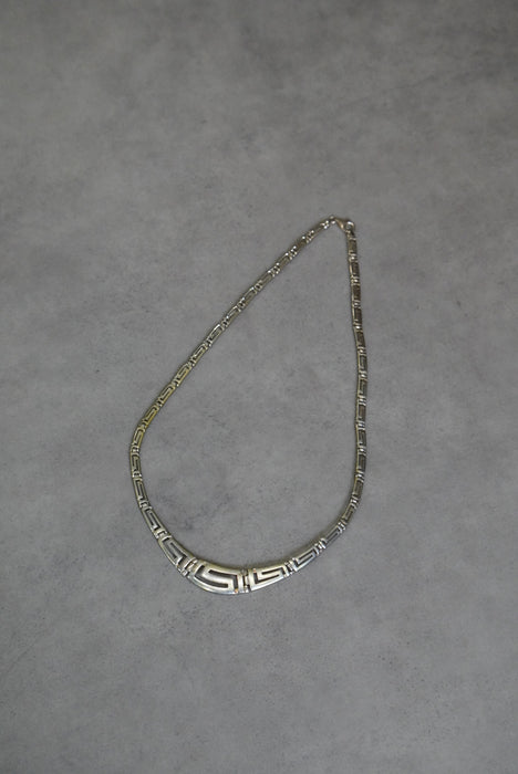 spiral silver necklace