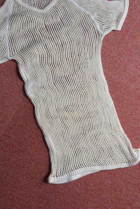 70s danish army fishnet tee