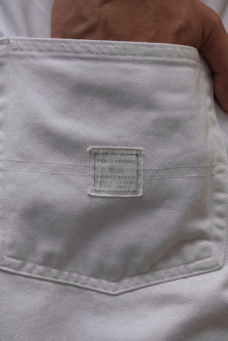 90s POLO SPORTSMAN white denim