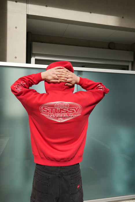 STUSSY world logo hoodie