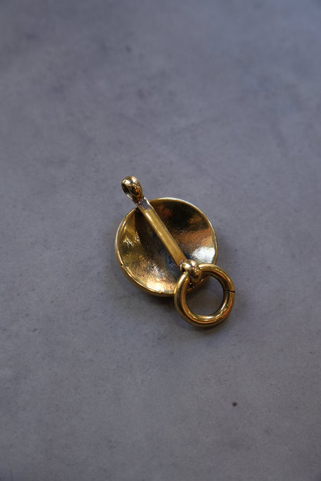 handmade brass charm "peace"