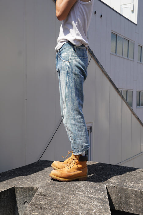 00s Levi's engineered bleached cropped denim