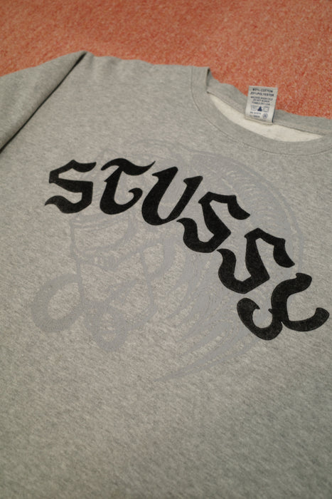 00s STUSSY flocked sweat