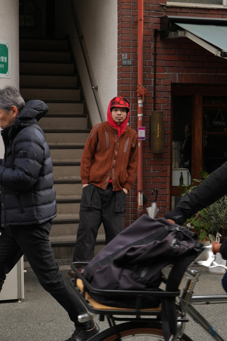 80s Maglieria leather×Knit blouson