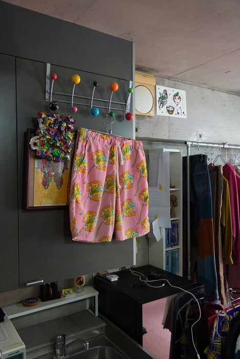 70s PeterMax fabric easy shorts