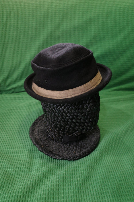 90s NEWYORK HAT wool porkpie hat