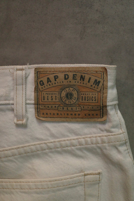 90s GAP LOOSE white denim