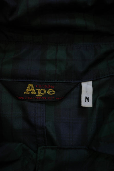 90s A BATHING APE blackwatch nylon coat