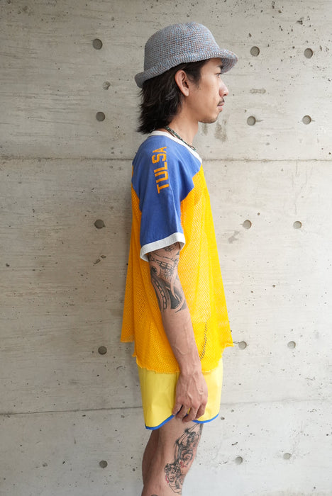 70s RUSSELL mesh football tee