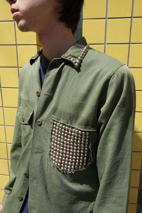 80s U.S.ARMY studs custom shirt jacket