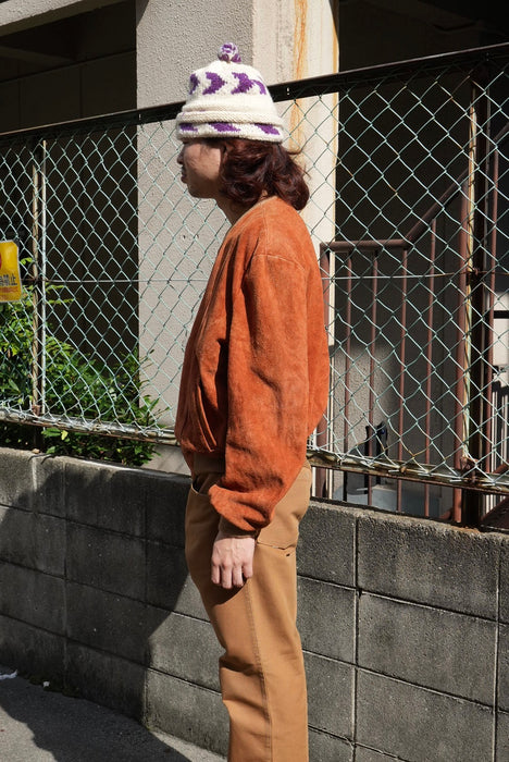 80s wild suede bomberjacket