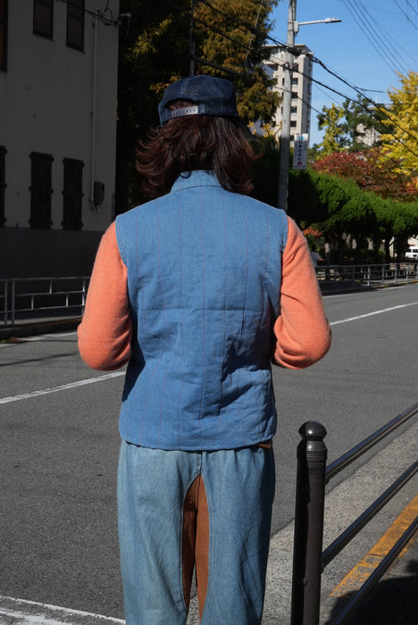80s denim boa vest