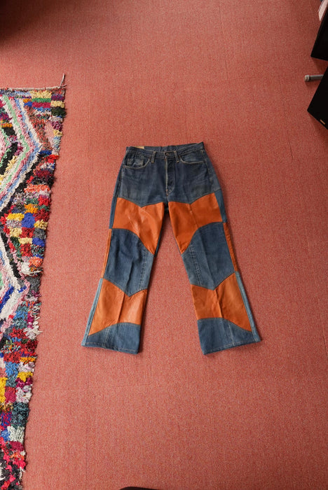 60s Hand Made by Denim Evalution leather 501 "E"
