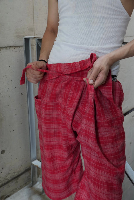 90s tartan Thailand pants