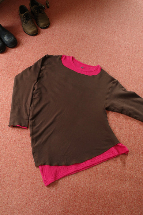 NAM Banana Ensemble Tee Brown/Pink size1