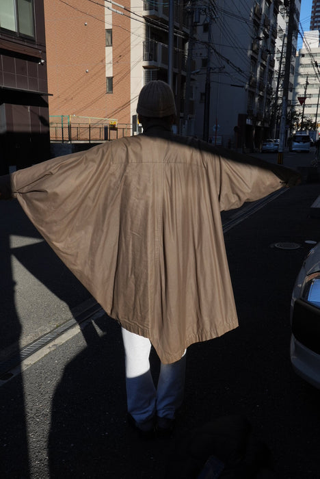 80s ISSEY MIYAKE oild cotton WIND COAT