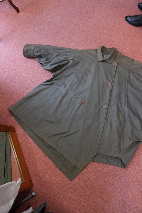 80s ISSEY MIYAKE oild cotton WIND COAT