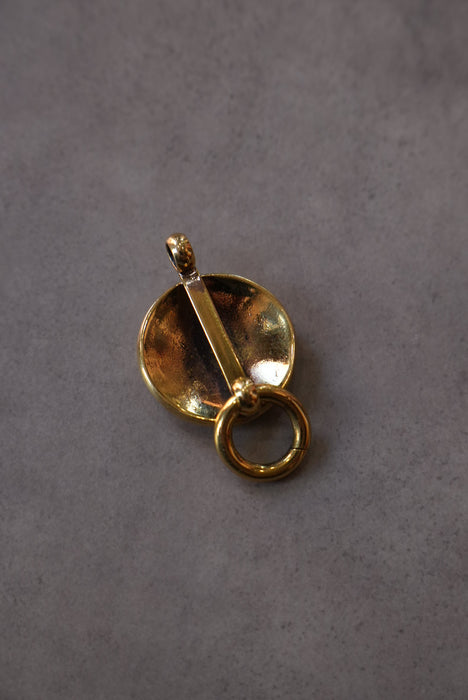 handmade brass charm "peace"