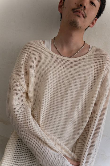 HAPPYEND mesh tee white