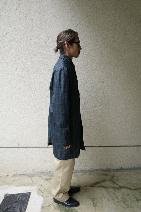 90s A BATHING APE blackwatch nylon coat