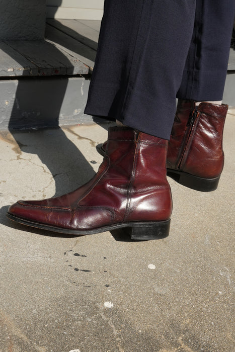 90s FLORSHEIM U tip sidezip boots