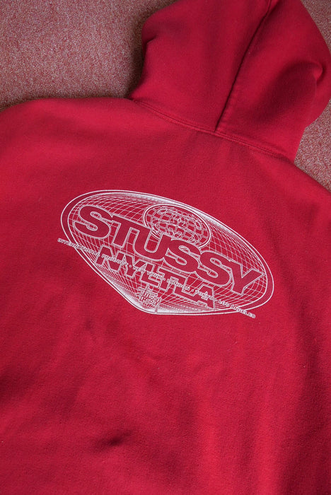 STUSSY world logo hoodie