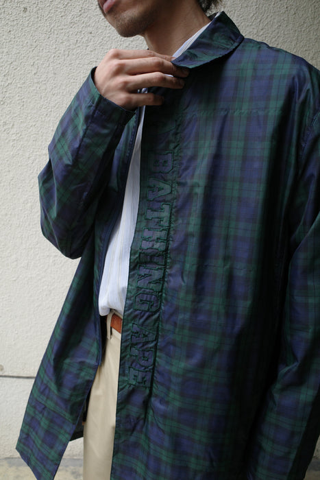90s A BATHING APE blackwatch nylon coat