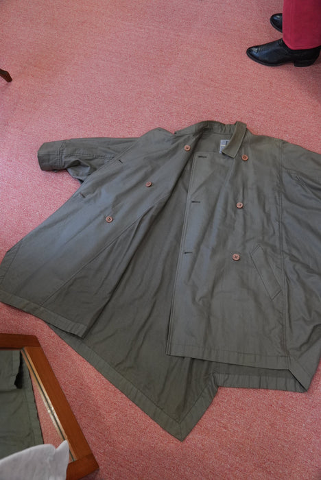 80s ISSEY MIYAKE oild cotton WIND COAT