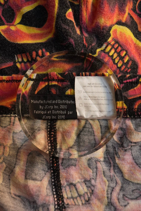 TATTOO ROUNGE fire skull pajama pants