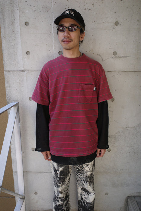 80s STUSSY multi border tee