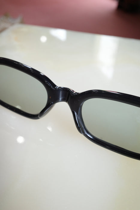 6.70s Italian black acetate optical sunglasses