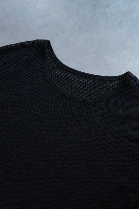 HAPPYEND mesh tee black