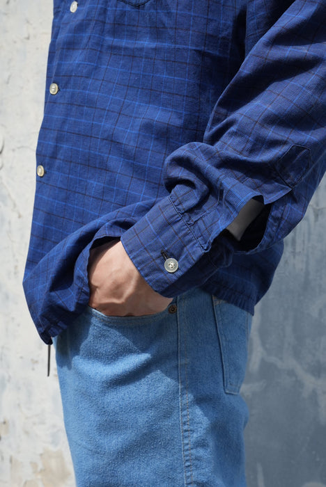60s Hathanay cotton check shirt
