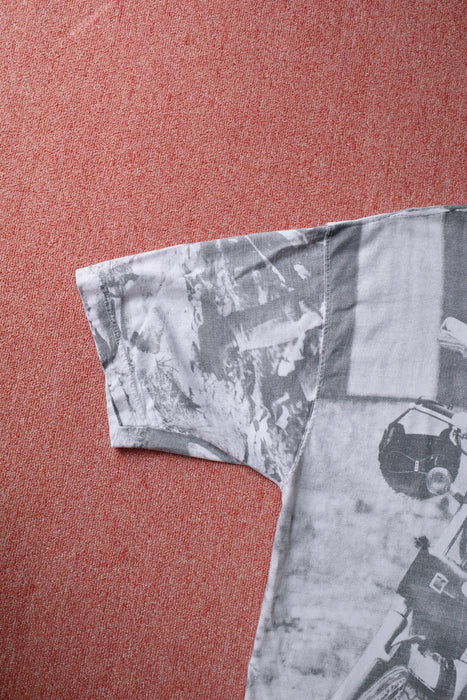 biker photo allover pattern tee