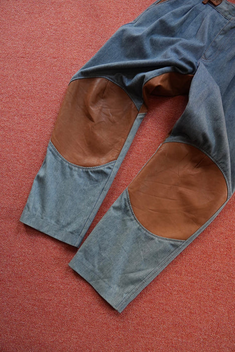 80s THE LEATHER RANCH DU CAIR leather custom denim