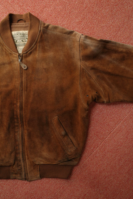 80s BANANA REPUBLIC suede bomber jacket "Safari & Travel"