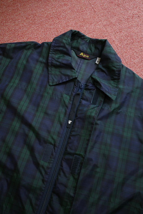 90s A BATHING APE blackwatch nylon coat