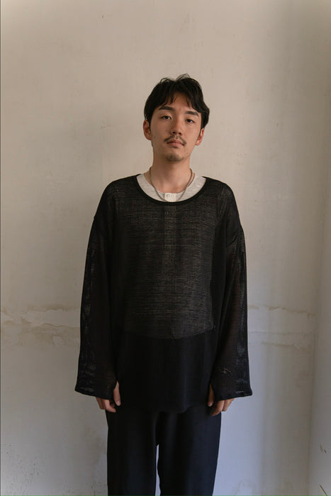 HAPPYEND mesh tee black