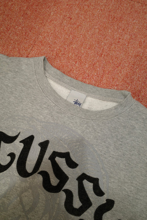 00s STUSSY flocked sweat