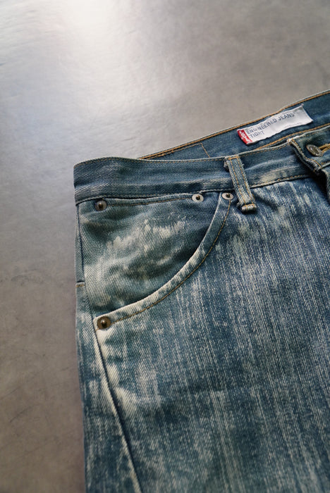 00s Levi's engineered bleached cropped denim