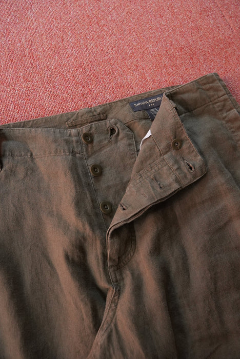 00s BANANA REPUBLIC linen cargo pants