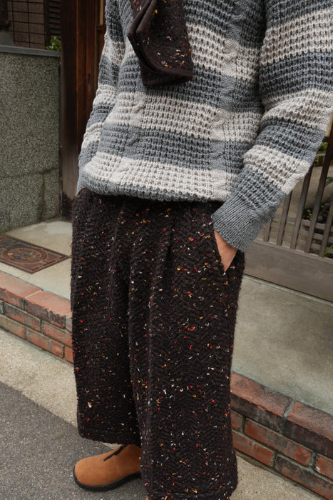 HAPPYEND HOKKORI tweed pants CHOCO