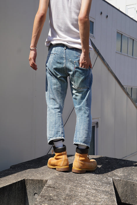 00s Levi's engineered bleached cropped denim