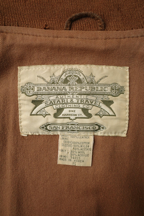 80s BANANA REPUBLIC suede bomber jacket "Safari & Travel"