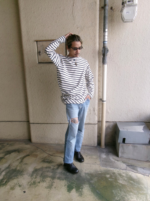 NAM Banana Basque Shirts WHITE/NAVY size1