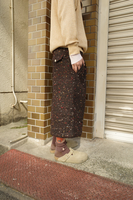 HAPPYEND HOKKORI tweed pants CHOCO