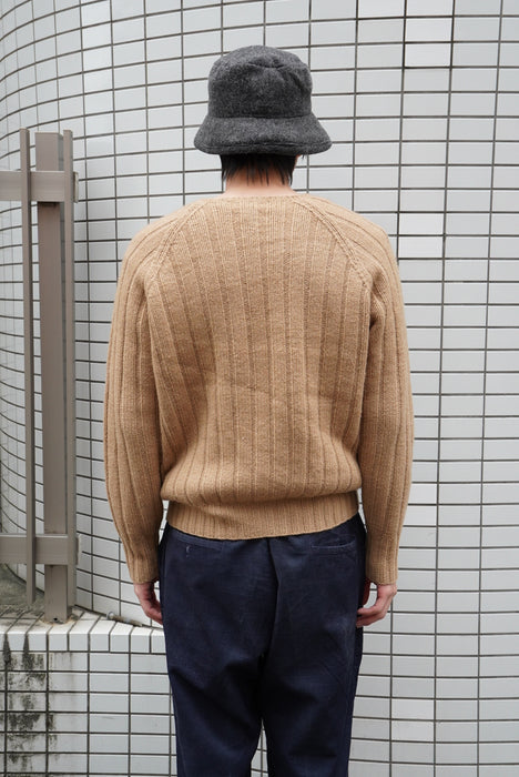 Ralph Lauren camelhair × lambswool hand knit