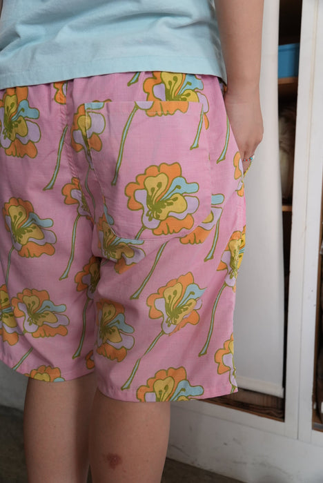 70s PeterMax fabric easy shorts