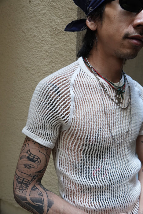 70s danish army fishnet tee
